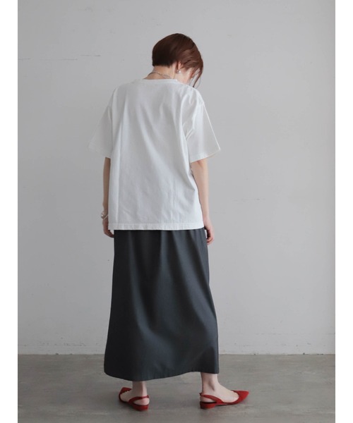 tシャツ ウルフレコードプリント　ワイドTEE レディースの画像