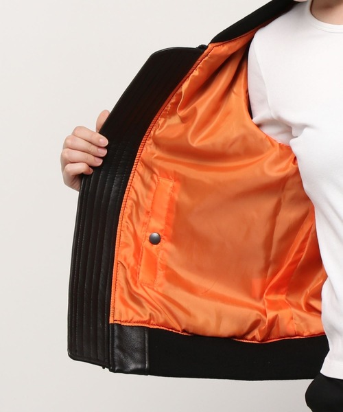 「Retro Grade」 レザーブルゾン X-LARGE ブラック レディース_画像4