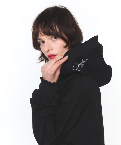 ROSY LUCE（ロージールーチェ） パーカー ROSY FRILL LOGO HOODIE 