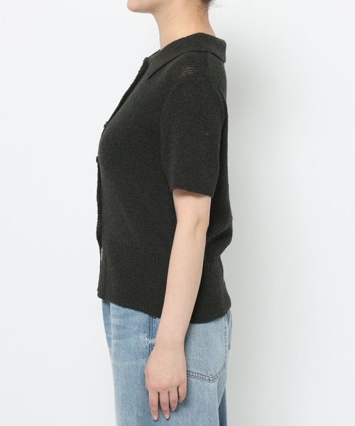 tシャツ メランジニットポロカーディガン５Ｓ　660506 レディースの画像