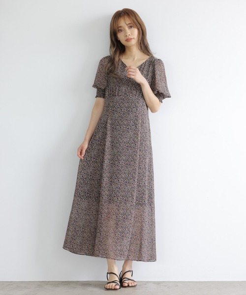 「mysty woman」 半袖ワンピース FREE ブルー レディース_画像5