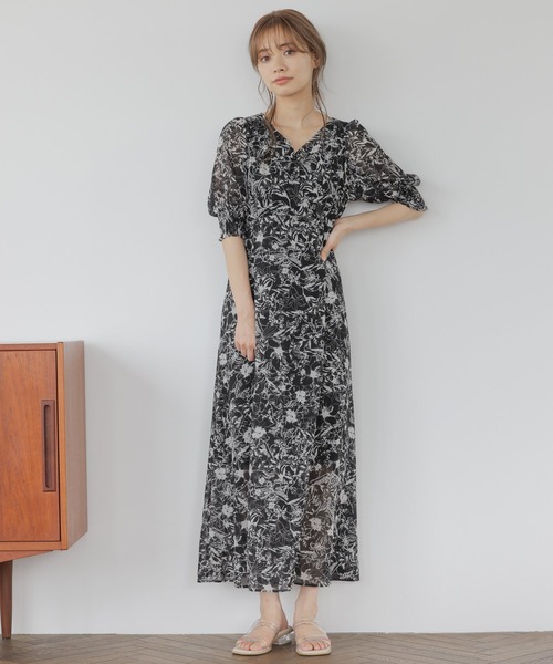 「mysty woman」 半袖ワンピース FREE ブルー レディース_画像6