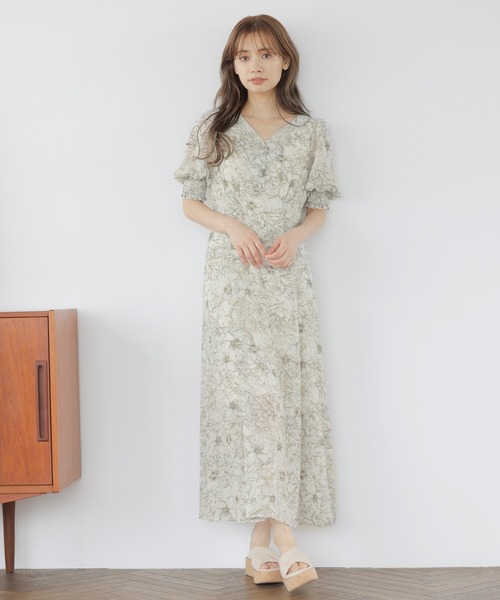 「mysty woman」 半袖ワンピース FREE ブルー レディース_画像7