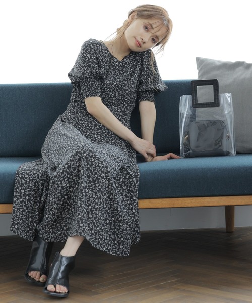 「mysty woman」 半袖ワンピース FREE ブルー レディース_画像9