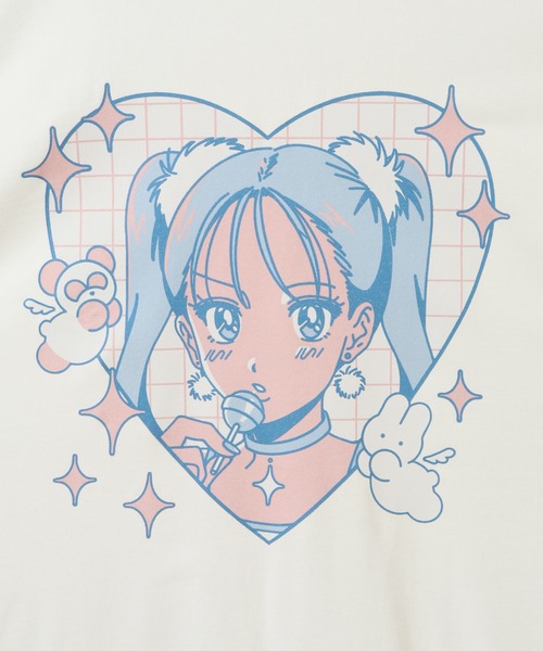「Candy Stripper」 「the candy clothings」半袖Tシャツ 2 ライトブルー レディース_画像2