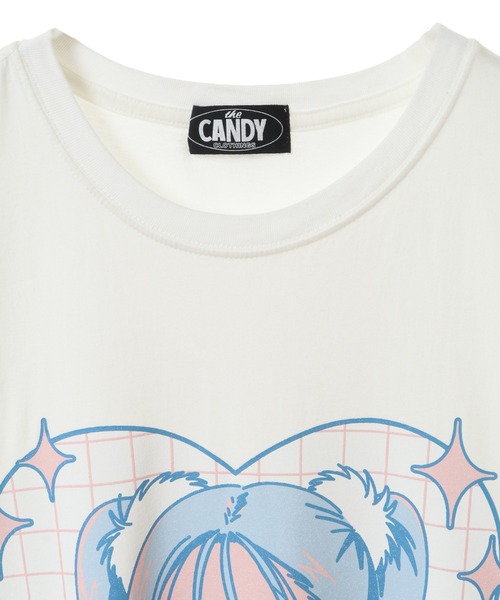 「Candy Stripper」 「the candy clothings」半袖Tシャツ 2 ライトブルー レディース_画像4
