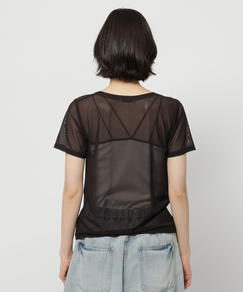 niko and…（ニコアンド） tシャツ 半袖 ソフトチュールシアーTシャツ