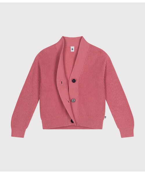 「PETIT BATEAU」 ニットカーディガン MEDIUM ピンク レディース_画像2