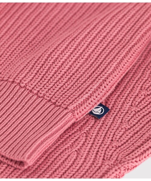 「PETIT BATEAU」 ニットカーディガン MEDIUM ピンク レディース_画像4