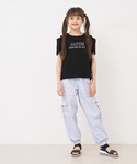 tシャツ キッズ 肩あきプリントTシャツ キッ...の詳細画像1