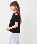 tシャツ キッズ 肩あきプリントTシャツ キッ...の詳細画像4
