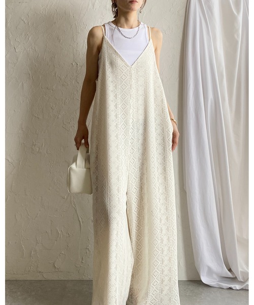 She's Closet サロペット オーバーオール ラッセルレース