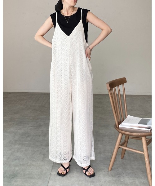 She's Closet サロペット オーバーオール ラッセルレース