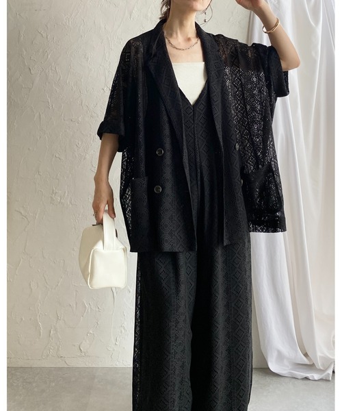 She's Closet サロペット オーバーオール ラッセルレース