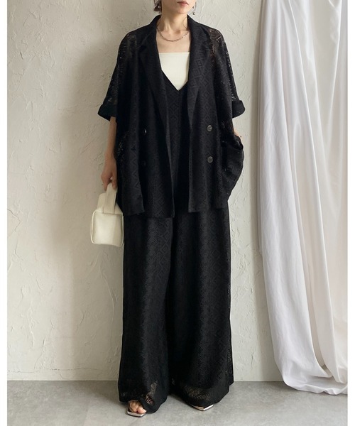 She's Closet サロペット オーバーオール ラッセルレース