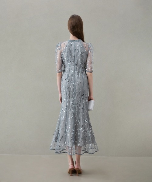 「Leja」 7分袖ワンピース SMALL ブルー レディース_画像3