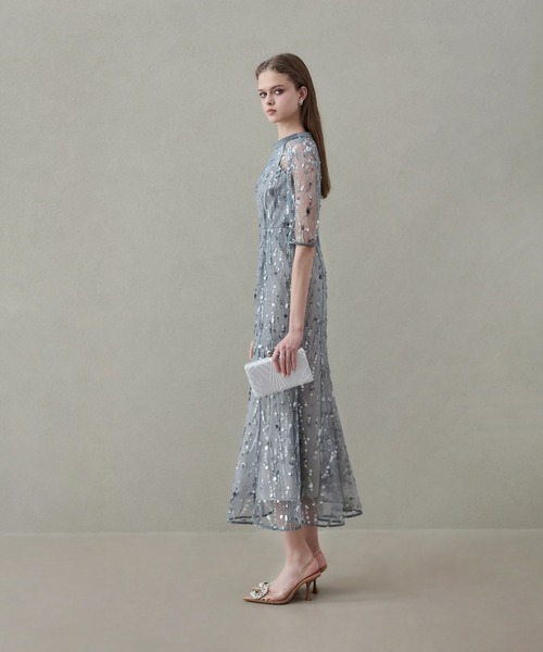 「Leja」 7分袖ワンピース SMALL ブルー レディース_画像5