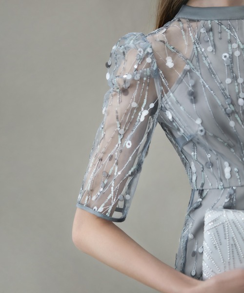 「Leja」 7分袖ワンピース SMALL ブルー レディース_画像6