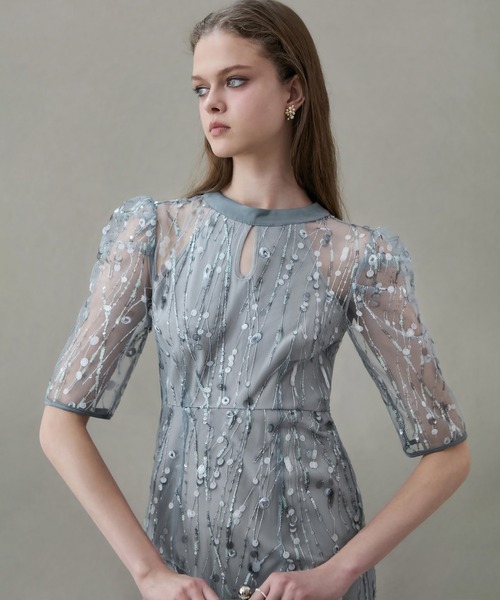 「Leja」 7分袖ワンピース SMALL ブルー レディース_画像8