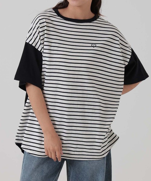 ハートマーケット（HEART MARKET） tシャツ 半袖 ヘムテールバック