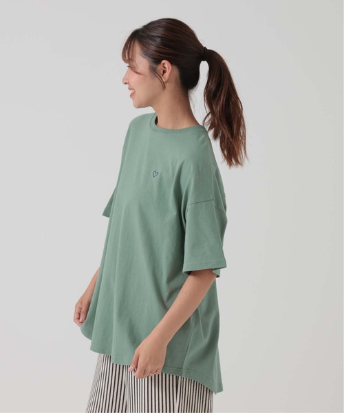ハートマーケット（HEART MARKET） tシャツ 半袖 ヘムテールバック 