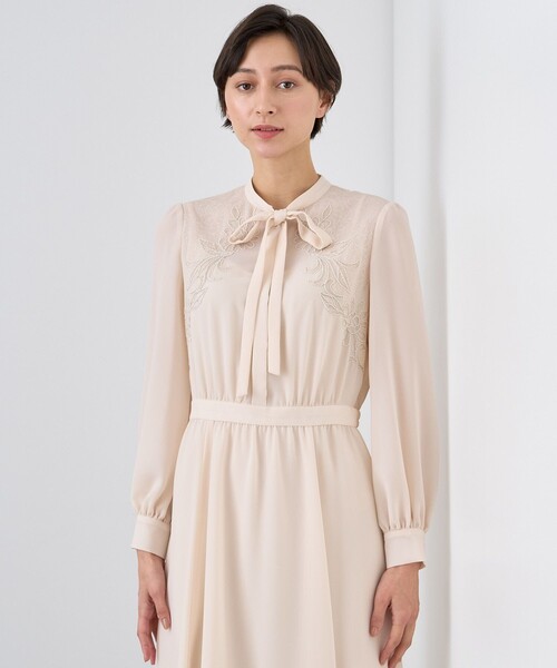 「ANAYI」 長袖ワンピース 34 ネイビー レディース_画像5