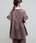 ブラウス シャツ 夏 半袖 袖フリルスキッパー...の詳細画像5