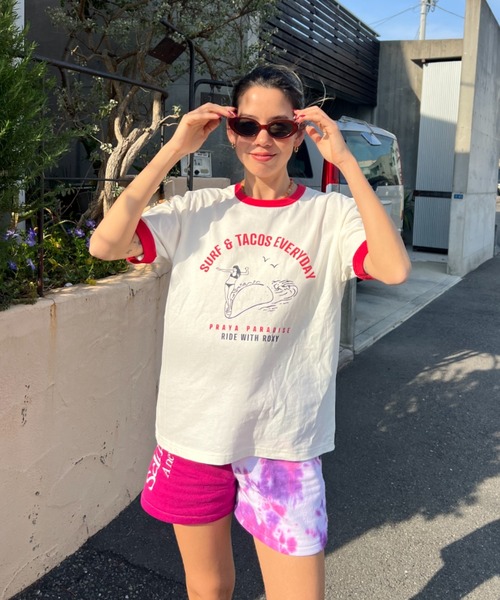 「ROXY」 半袖Tシャツ FREE グレー レディース_画像8