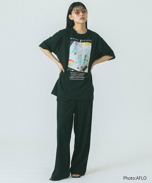 「ROSE BUD」 「CREOLME」半袖Tシャツ ONE SIZE ブラック レディース_画像6
