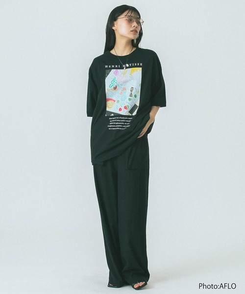 「ROSE BUD」 「CREOLME」半袖Tシャツ ONE SIZE ブラック レディース_画像7