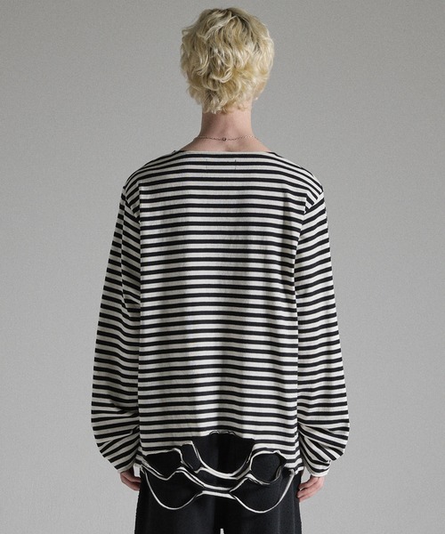 GRANCY tシャツ 「GRANCY」Graphic Damage LongTee / グラフィック