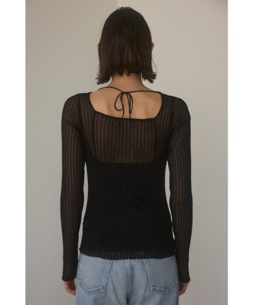 「BLACK BY MOUSSY」 長袖カットソー FREE オフホワイト レディース_画像9