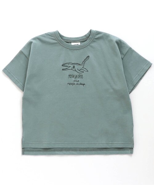 ようこBoden恐竜Tシャツ&tea collectionパンツ4本セット 恐竜の愉快な仲間たちスラブ天竺Tシャツ(80~130cm)(80cm オフ