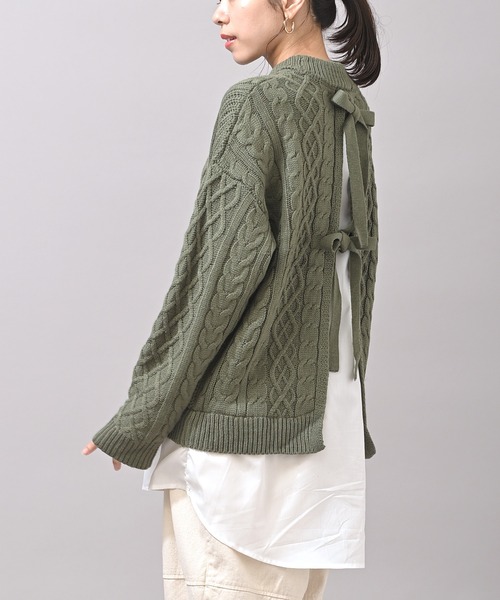 トップス バックリボンニットドッキングシャツ Zozotown Paypayモール店 通販 Paypayモール