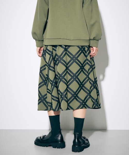Grace Class バイアスチェック裏毛スカート GRACE CLASS スカート バイアスチェック裏毛スカート : ZOZOTOWN