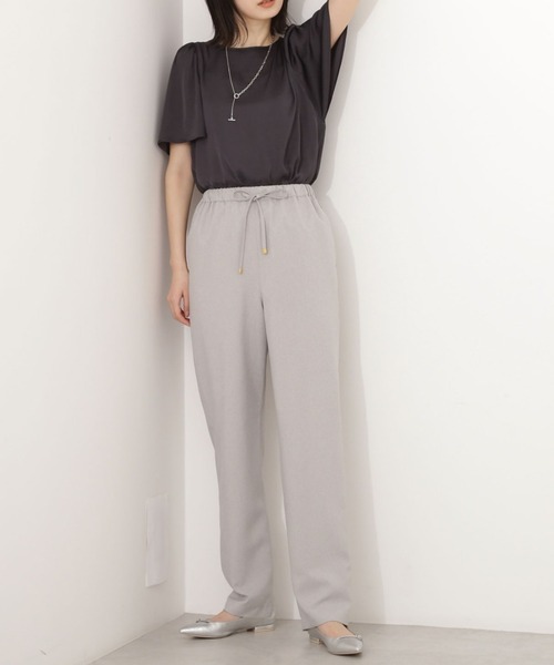 NATURAL BEAUTY BASIC マルチサイズ ブラウス シャツ サテン