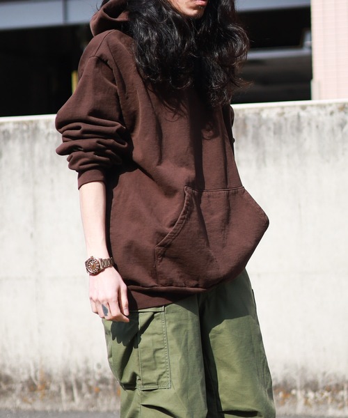 パーカー 「W」「it」「LOS ANGELES APPAREL」14オンス ガーメントダイ ヘビーフリース フーディー レディース メンズ LOS ANGELES APPAREL パーカー 「W」「it」「LOS APPAREL」14