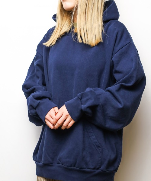 パーカー 「W」「it」「LOS ANGELES APPAREL」14オンス ガーメントダイ ヘビーフリース フーディー レディース メンズ LOS ANGELES APPAREL パーカー 「W」「it」「LOS APPAREL」14