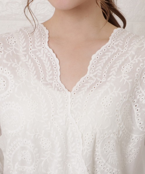 Lace Ladies ブラウス シャツ レース刺繍ブラウス レディース
