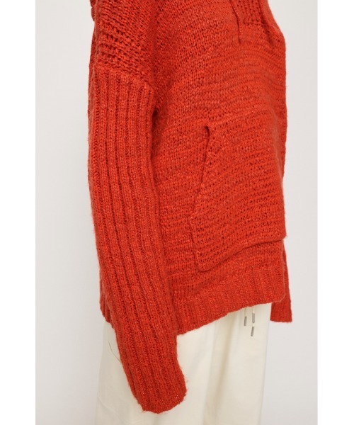 SLY HOODED TUNIC KNIT トップス チュニックニット SLY（スライ）の「HOODED TUNIC KNIT TOPS フーデッド