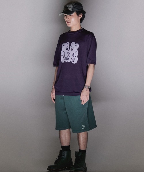 Nice Ghost Club★韓国★男女兼用★ベア＆ロゴTシャツ 7色 半袖T A'GEM/9 × .kom『NICE GHOST CLUB/ナイスゴーストクラブ
