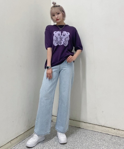 tシャツ A'GEM/9 × .kom「NICE GHOST CLUB/ナイスゴーストクラブ」GUMMY BEAR SUMMER KNIT HALF NICE GHOST CLUB tシャツ A'GEM/9 × .kom「NICE CLUB/ナイス