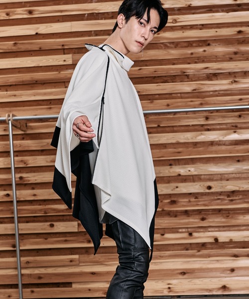 NO ID.（ノーアイディー） ポンチョ 「NO ID.」3WAY Rib Zip Poncho