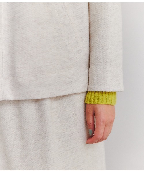 tシャツ Wool Seed Stich ポケットプルオーバー レディース HeRIN.CYE ニット セーター Bi color zip knit pullover バイ