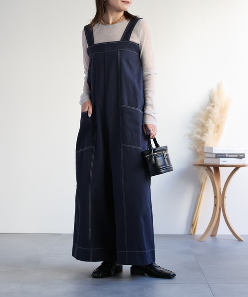 サロペット・オーバーオール・オールインワン AMERIVINTAGE LADY LIKE PUFF SHORTROMPERS LADY LIKE PUFF SHORT ROMPERS（サロペット/オーバーオール