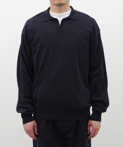 KAPTAIN SUNSHINE / Cotton Knit Skipper Shirt/ニット・セーター/42/コットン/WHT/K24SKN0 Kaptain Sunshine（キャプテン サンシャイン） セーター ニット