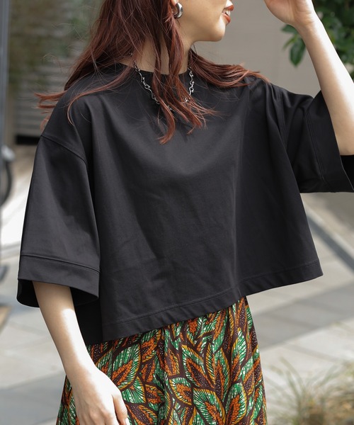 LEPSIM tシャツ 「3つの機能付き」ワイドクロップドT 987481
