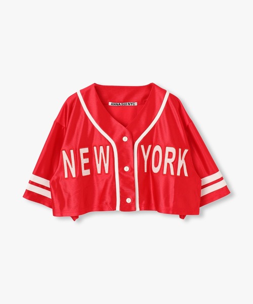tシャツ ANNA SUI NYC NYエンブロイダリーベースボールショート