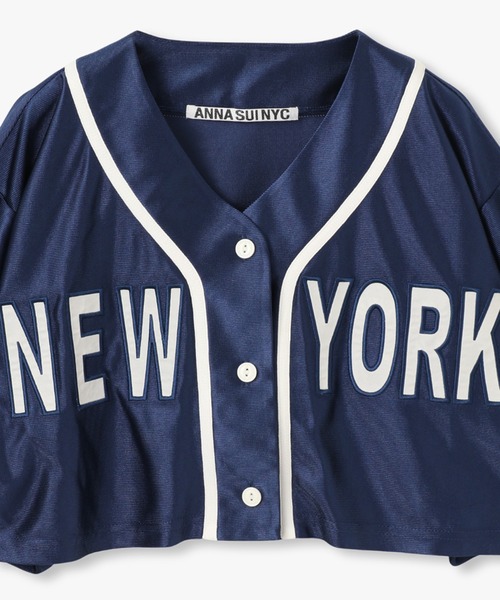 tシャツ ANNA SUI NYC NYエンブロイダリーベースボールショート