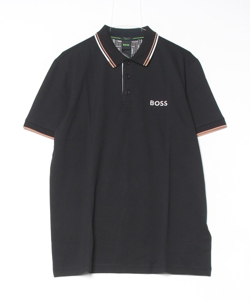 BOSS（HUGO BOSS） ポロシャツ 半袖 コットンブレンド コントラスト